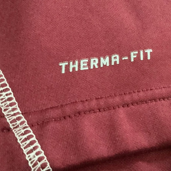 SOLD! Mens Med Nike Therma-Fit Red Fleece Pullover 1/4 Zip 379185-610 Colorado - Picture 2 of 11